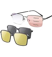 Vepiant Progressive Multifocal Reading Glasses Men Women Anti Blue Light Reader w/ 2 Magnet Polar...