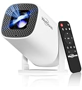 WellSonic Mini Projector with Wifi and Bluetooth, Build-in Android 14, Portable Projector Outdoor...