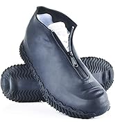 Shiwely Silicone Waterproof Shoe Covers, Upgrade Reusable Overshoes with Zipper, Resistant Rain B...