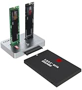 AOKO M.2 Duplicator SATA to NVMe SSD Cloner Docking Staion for NVMe + M.2 NGFF and 2.5" /3.5" SAT...