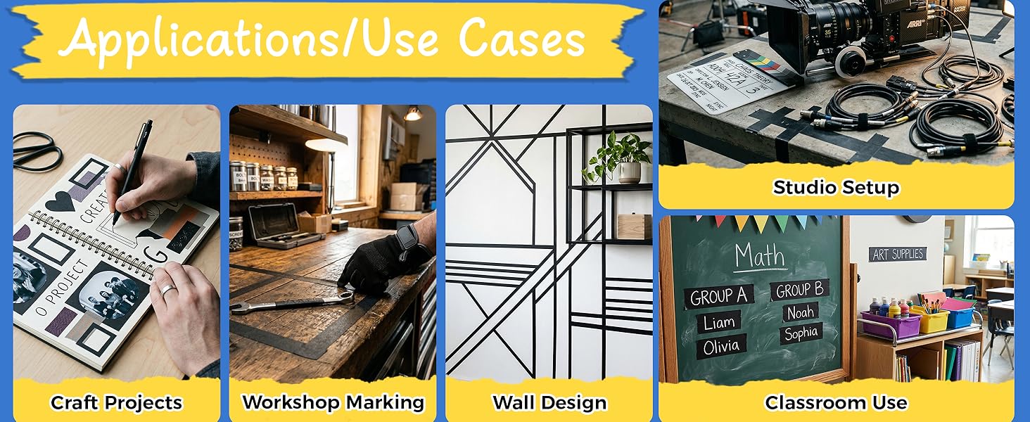 black masking tape