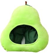 1pc Fragrant Pear Hat Pear Shaped Headgear Hat Creative Fruit Headwear Fruit Hat Pillow to Sit up...
