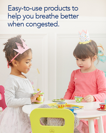 Easy to use products to help you breathe better when congested
