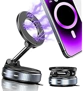 snanlen Upgraded 360° Vacuum Magnetic Phone Holder, Magnetic Car Phone Mount, Hands-Free Suction ...