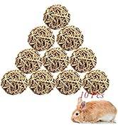 Small Animal Ball Toy, Rabbit Activity Toy, Small Animal Chew Toys Grass Ball for Hamsters Gerbil...