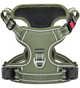 Timos Dog Harness Medium Sized, No Pull Pet Harness with Neck Lockable Snap,No Choke Front Clip D...