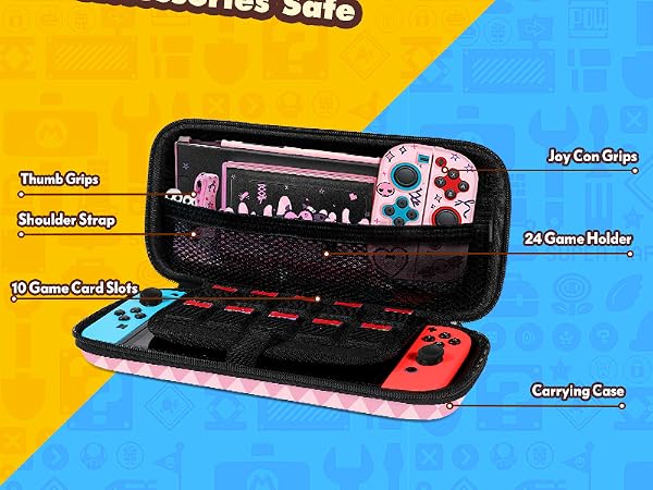 Gurgitat 6in1 Kits Accessories Bundle for Nintendo Switch OLED 2021