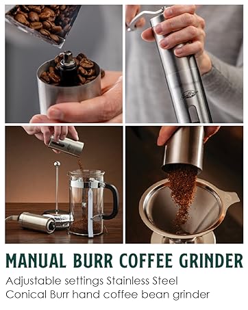 Manual burr coffee grinder