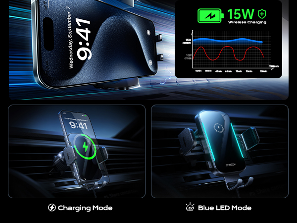 15W wireless car charger