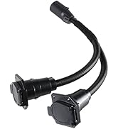 Oyviny 7 Way Y Splitter Trailer Adapter for Pulling Slide in Camper and Trailer, 7 Way Female to ...