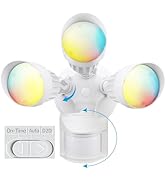 LEONLITE 3CCT LED Security Light Motion Sensor, Aluminum Flood Lights Outdoor, 3 Modes Motion Det...