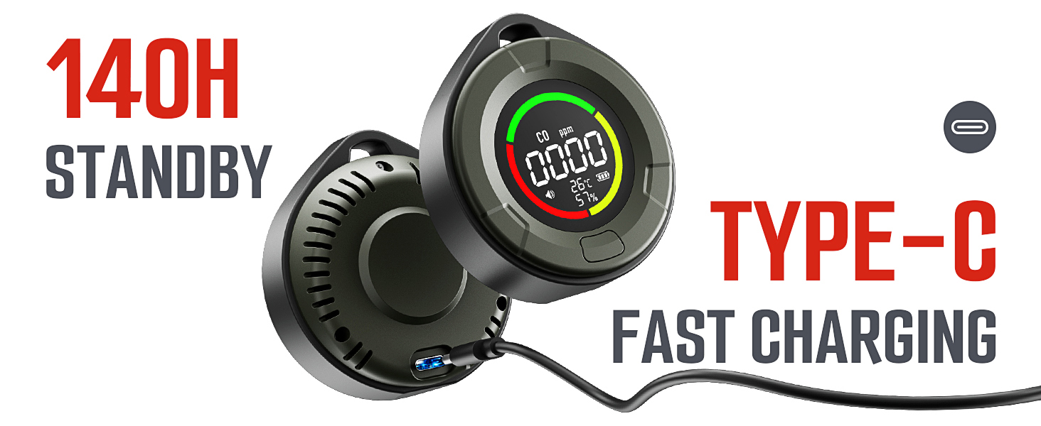 140Hours Standby, Type-C fast charging