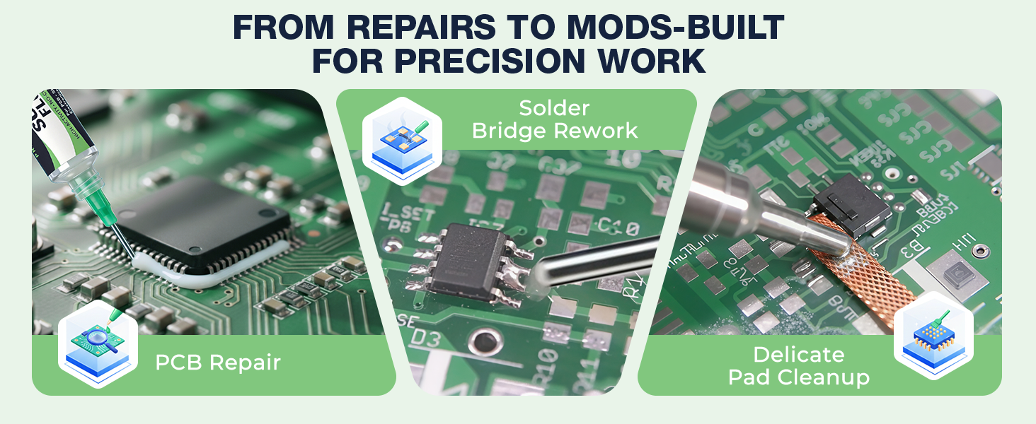 Solder Flux Paste Desoldering Wick No Clean Rosin Handy Flux Syringe Solder Wick Braid