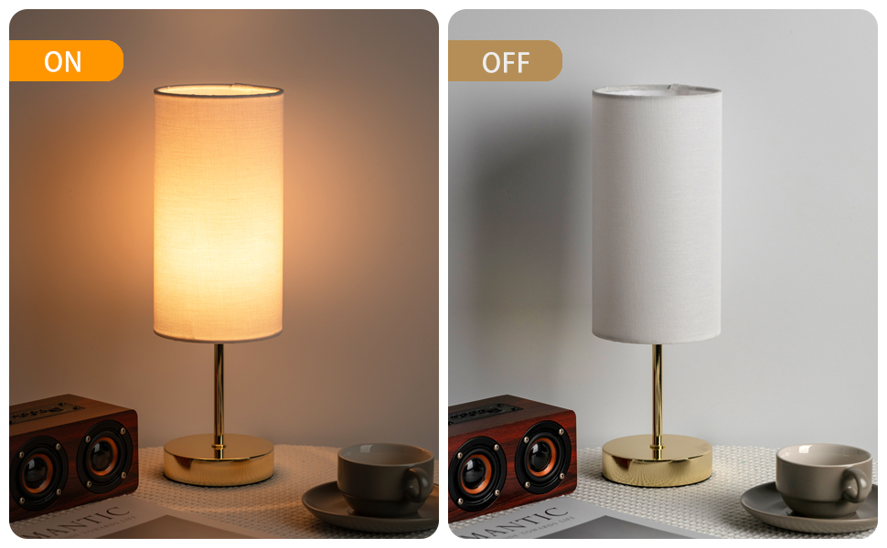 Small Nightstand Table Lamp for Bedroom