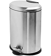 Honey Can Do 12L Oval SS Step Can TRS-01447 Silver