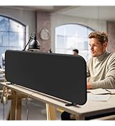 DECOLAB Desk Divider, Movable Desk Panel Privacy Partition for Home Office, Student, Classroom, S...