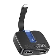 Cable Matters Portable 8K or Dual 4K 60Hz USB C to Dual DisplayPort Adapter, Foldable Thunderbolt...