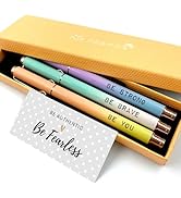 MESMOS Courageous 3pc 0.7mm Fine Tip Gel Ink Pen Set, Empowering Quotes, Smooth Writing Instrumen...