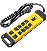 DEWENWILS 10-Outlet Metal Surge Protector Power Strip, UL Listed, 6Ft Cord Flat Plug, 15A Circuit...