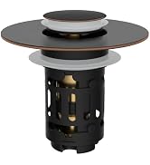 Hibbent Upgraded 3 in 1 Bathroom Sink Drain Strainer, Universal Pop Up Stopper with Removable Sta...