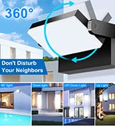 LEDMO 60W LED Wall Pack - Rotatable 360 Adjustable Head Full Cut Off Outdoor Commercial Lighting ...