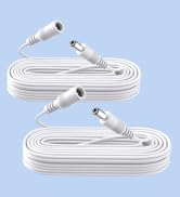 ANLINK 2 Pack 20ft 6M DC Power Extension Cable, 2PCS DC 12V Power Adapter Extension Cord 5.5mm x ...