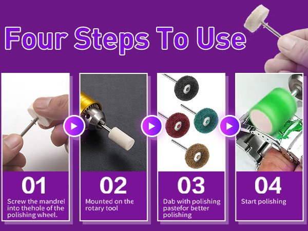 ring polishing kit, buffing kit, dremel polishing wheel