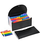Cesil 2PCS Accordion File Organizer, 13 Pocket Expanding File Folder, 10.2