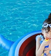 Inflatable Floating Pool Toys for Kids Pool Float Swimming Ring Beach Water Floats Shark Boat wit...