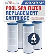 LifeSupplyUSA Pool Filter Replacement for Pleatco Pentair CCP320, PCC80-PAK4, Unicel C-7470, R173...