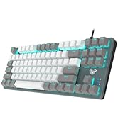 ZDawnn Wired Mechanical Gaming Keyboard Tenkeyless,80% Compact 87 Keys LED Backlight,Hot Swappabl...