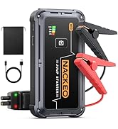 Portable Car Battery Jump Starter Jump Box, Car Battery Jumper Starter Portable Jumper Cables for...