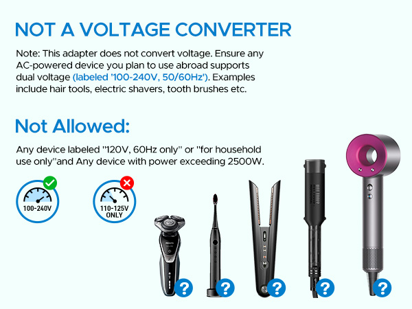 NOT A VOLTAGE CONVERTER