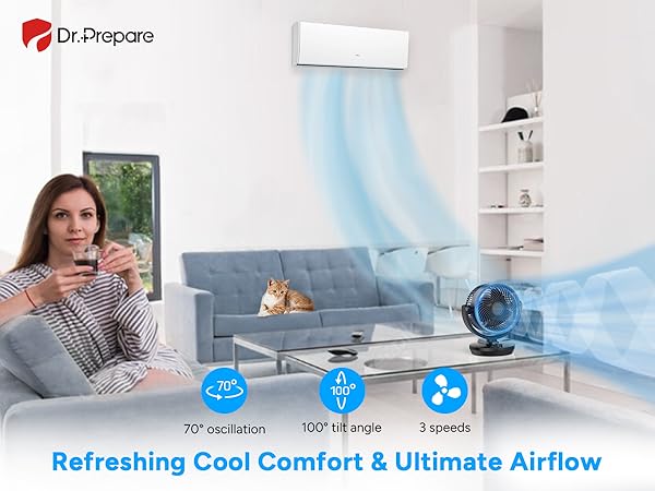 Oscillating Air Circulator Fan