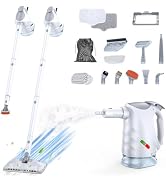 Handheld Steam Cleaner, 10-in1 Steam Mop with Detachable Steamer, 320ml Water Tank, 10s Fast Heat...
