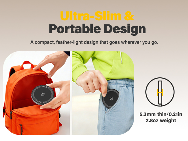 portable wireless magnetic charger