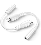 USB C to 3.5mm Headphone Adapter 2Pack for iPhone 15/15 Pro/15 Pro Max/15 Plus,iPad,Type C to 3.5...