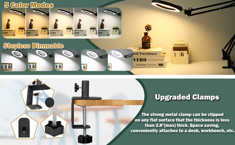 light with magnifying glass