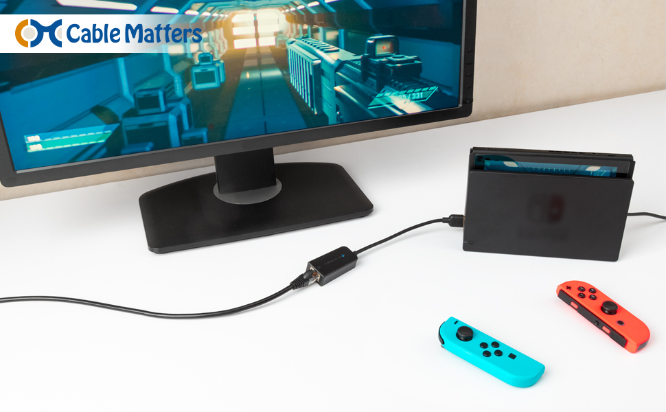 Gigabit USB to Ethernet Adapter for Switch Game Console and Laptop (USB 3.0 to 10/100/1000 Adapter)