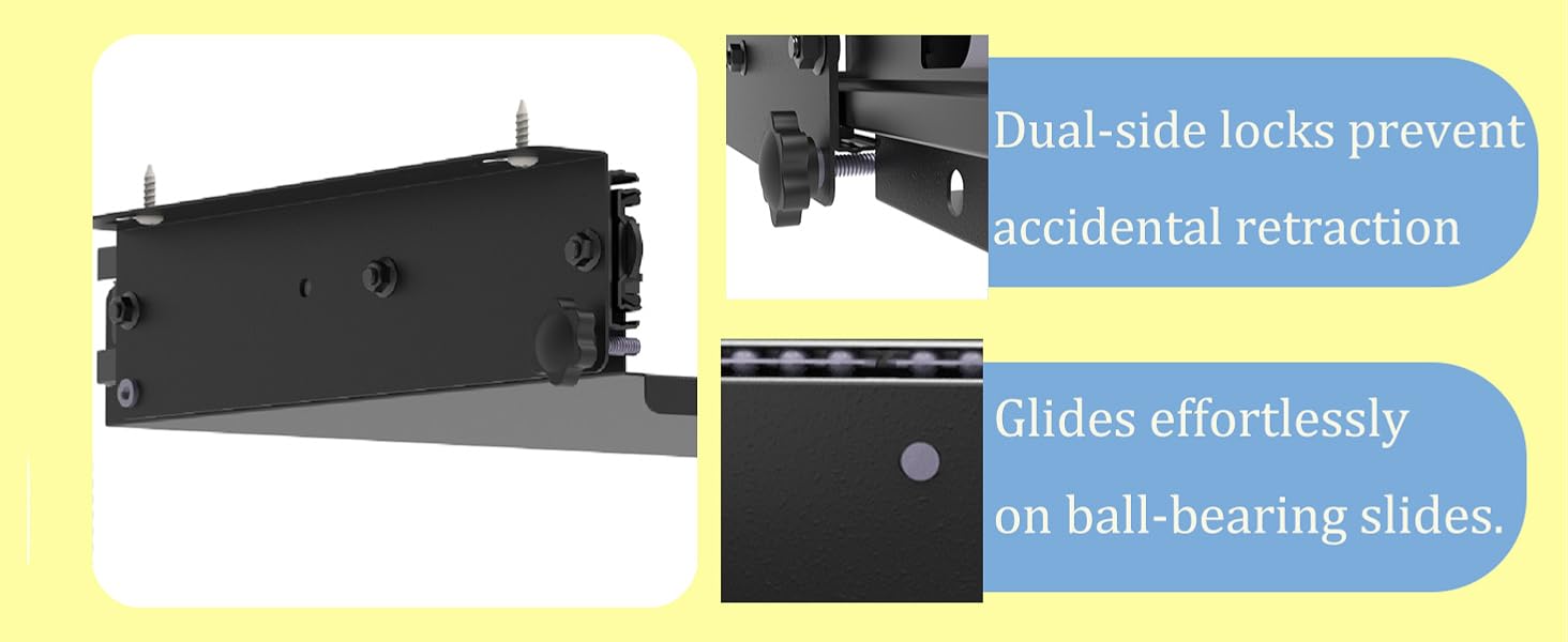 Sliding keyboard tray under desk 23-27&amp;#34;