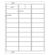 MFLABEL Sheets 30-UP Easy to Peel Address Labels 1"x2-5/8" White Shipping Labels(7,500 Labels)