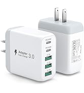 50W USB C Charger Block, 2-Pack 5-Port Type C Fast Charging Brick 2 USB A &amp; 3 USB C PD3.0 Power A...