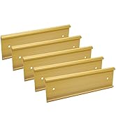 Antrader 5Pcs Name Plate Holder,Wall Mount Office Door Name Plate Holder,Aluminium Alloy Desk Nam...