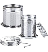 2Pack Tea Infuser Tea Strainer for Loose Tea, Stainless Steel Tea Ball with Chain Hook and Drip T...