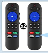 Pack of 2 Hisense Roku TV Remote