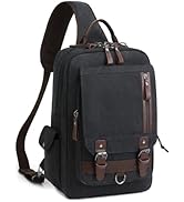 mygreen Canvas Cross Body Messenger Bag Shoulder Sling Backpack Travel Rucksack