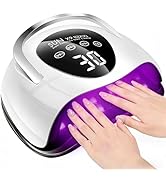 LadyMisty 268W UV LED Nail Lamp, 2026 Upgrade UV Light for Gel Nails with 57 Beads, Nail Dryer wi...