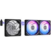 darkFlash G24 120MM Magnetic ARGB PC Case Fans - 3 Pack, Tool-Free Installation, up to 2200RPM Co...