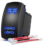 Nilight LED POD Lights Rocker Switch Led Light Bar Switch 5Pin Laser On/Off switches 20A/12V 10A/...