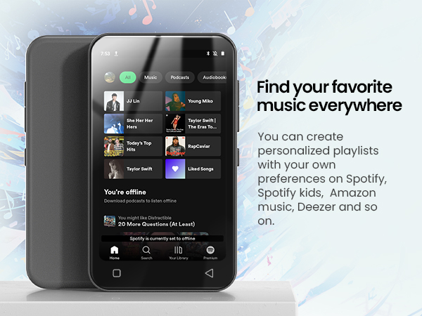 mp3 player with bluetooth and wifi